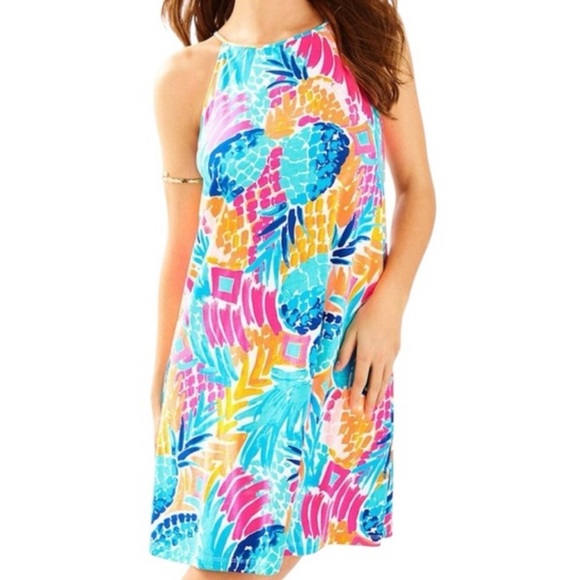 Lilly Pulitzer Pineapple Margot Swing Dress Large - Picture 1 of 5